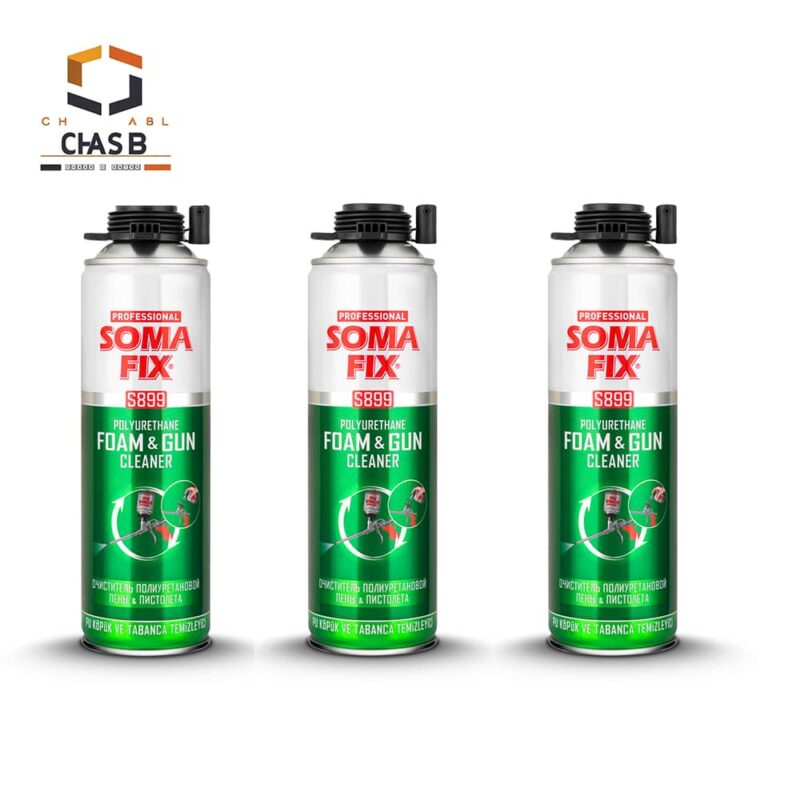 فروش عمده پاک کننده فوم پلی اورتان سوما فیکس foam & Gun cleaner S899- چسب سنتر