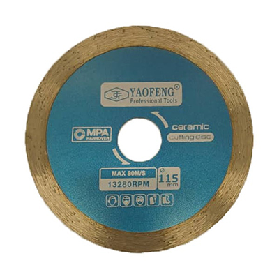 قیمت صفحه سرامیک بر مینی یائوفنگ سایز 115 - YAOFENG Ceramic Cutting Disc-چسب سنتر