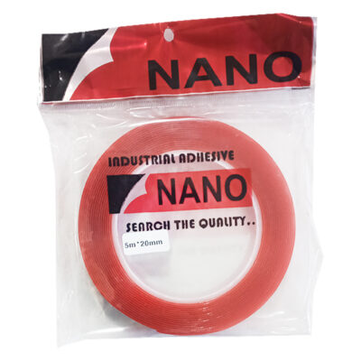 قیمت نوار چسب دو طرفه ژله ای شفاف 2 سانتی نانو Nano 5mm x 20mm-چسب سنتر