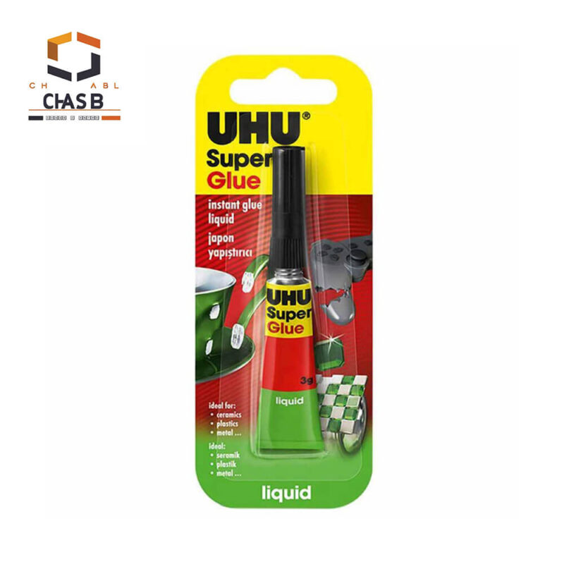 خرید چسب مایع قطره ای سوپرگلو اوهو 3گرمی UHU Liquil Super Glue 3g- چسب سنتر