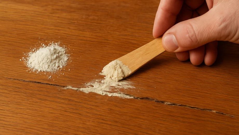 ترکیب پودر مل و چسب چوب