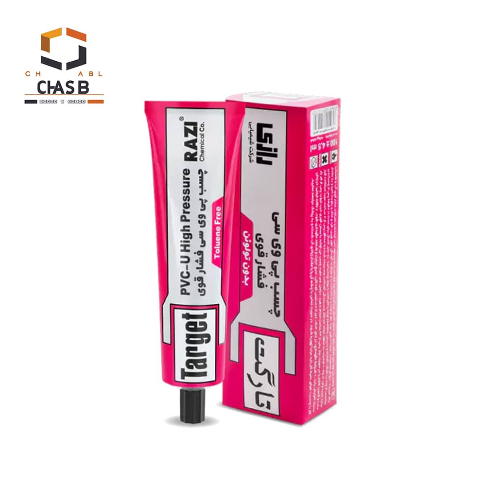 فروش چسب پی وی سی فشار قوی تارگت تیوپی رازی RAZI Target PVC-U High Pressure 100ml - چسب سنتر