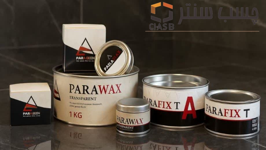 نقش واکس سنگ شفاف در کنار چسب اپوکسی شفاف
