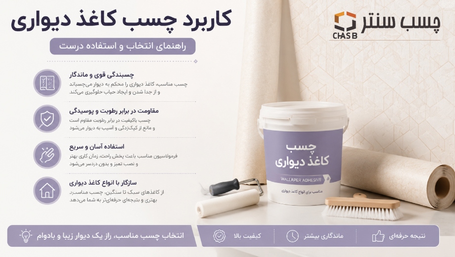 کاربرد چسب کاغذ دیواری؛ راهنمای انتخاب و استفاده درست